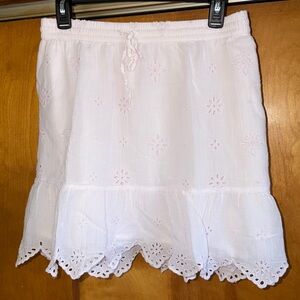 Aerie Cotton Eyelet Soft Pink Skirt